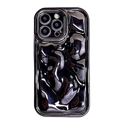 11 Pro süße Handyhüllen, 3D-Falten-Wellenspiegel mit Glitzer, für iPhone, 11 Pro, 15,5 cm (6,1 Zoll), weiches TPU, stoßfeste Handyhülle für Damen und Herren, Schwarz 11 Pro süße Handyhüllen, 3D-Falten-Wellenspiegel mit Glitzer, für iPhone, 11 Pro, 15,5 cm (6,1 Zoll), weiches TPU, stoßfeste Handyhülle für Damen und Herren, Schwarz von Imogacla