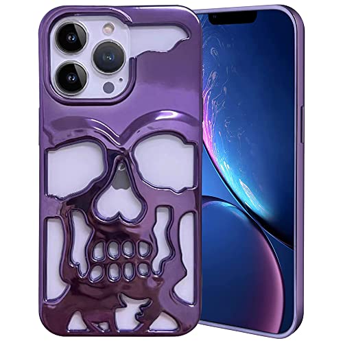 Imogacla 2023 Luxus Plating Schädel Handyhülle - für iPhone 14 Pro Metall Hohl Weiche Hüllen Abdeckung, Persönlichkeit Carving Telefon Abdeckung Imogacla 2023 Luxus Plating Schädel Handyhülle - für iPhone 14 Pro Metall Hohl Weiche Hüllen Abdeckung, Persönlichkeit Carving Telefon Abdeckung von Imogacla