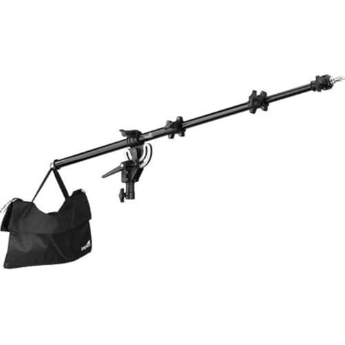 Impact Verstellbarer Mittelklasse-Stativ-Galgenarm für Lichtständer mit 2,3 kg Kapazität, Sandsack und ausziehbar bis 152,4 cm, tragbarer Lichtstativ, Galgenarm, Reflektorhalter für Fotografie von Impact