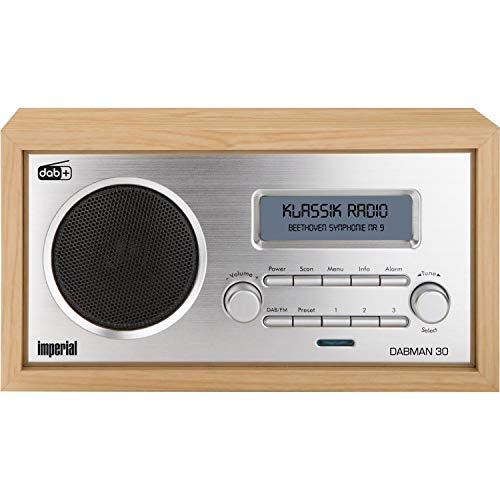 Imperial DABMAN 30 Digitalradio (DAB+/DAB/UKW, Aux In, inkl. Netzteil), Farbe:Holzoptik Buche von Imperial