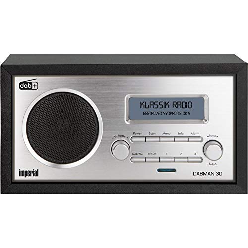 Imperial DABMAN 30 Digitalradio (DAB+/DAB/UKW, Aux In, inkl. Netzteil), Farbe:schwarz von Imperial