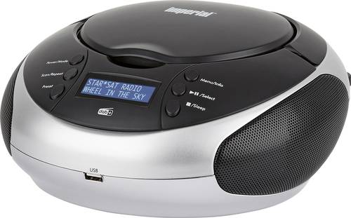 Imperial DABMAN PBB2 CD-Radio DAB+, UKW CD, USB Schwarz, Silber von Imperial