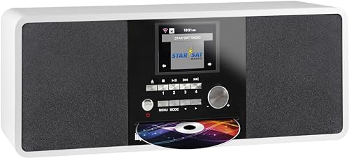 Imperial DABMAN i200 CD Internetradio/DAB+ Radio Digitalradio mit CD Player (Stereo Sound, Internetradio/DAB+ / DAB/UKW, WLAN, LAN, Bluetooth, Aux-In, Line-Out, Spotify) weiß von Imperial