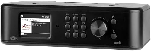 Imperial DABMAN i460 Multifunktionsradio (DAB+/UKW & Internetradio, Streaming, Unterbau- & Wandmontage, Bluetooth, USB 2.0 Aufnahme & Wiedergabe, EWF-Notfallsignal, Hotelmodus) schwarz von Imperial
