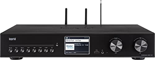 Imperial DABMAN i560 CD - HiFi Anlage mit Verstärker und CD Player - Internetradio/Digitalradio (DAB+ / DAB/UKW/WLAN/LAN, HDMI ARC, Bluetooth senden und empfangen, Streaming Dienste) schwarz von Imperial