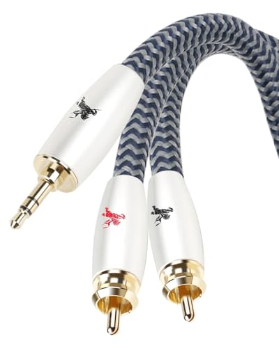 Impeto 5m 3,5mm Klinke auf 2x Cinch Y Splitter Chinch Kabel, 6N OFC 3,5 mm-Stecker zu 2 x Cinch-Stecker für den Anschluss von Smartphones, Tablets oder PC an HiFi-Verstärker - 5m Impeto 5m 3,5mm Klinke auf 2x Cinch Y Splitter Chinch Kabel, 6N OFC 3,5 mm-Stecker zu 2 x Cinch-Stecker für den Anschluss von Smartphones, Tablets oder PC an HiFi-Verstärker - 5m von Impeto