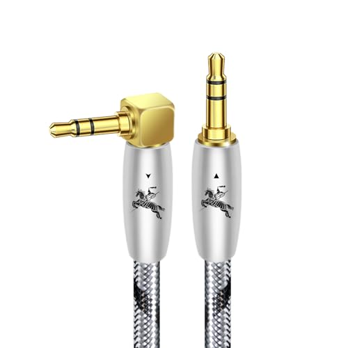 Impeto Câble audio AUX 3,5 mm - Angle droit à 90 degrés, Hochauflösende Qualität, 6N OFC, Stecker auf Stecker, für Telefon, MP3, Laptop, Kopfhörer, Verstärker-5.0M Impeto Câble audio AUX 3,5 mm - Angle droit à 90 degrés, Hochauflösende Qualität, 6N OFC, Stecker auf Stecker, für Telefon, MP3, Laptop, Kopfhörer, Verstärker-5.0M von Impeto