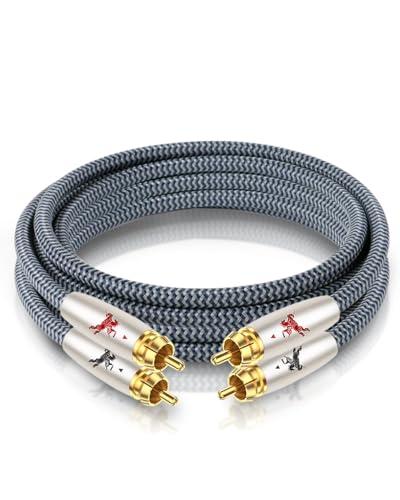 Impeto Audiophiles Cinch Audio Kabel, 2 RCA Kabel,2x2 Cinch Stecker Audiokabel high end cinch kabel kompatibel für CD, Verstärker, Decoder - 2m von Impeto