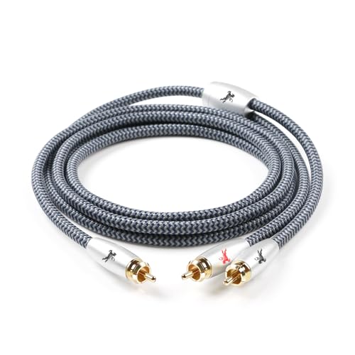 Impeto Subwoofer Kabel [3m] 1 RCA auf 2 RCA Y Kabel Audio Cinch Kabel mit 1 Cinch zu 2 Cinch-Stecker, Audiokabel, Y-Stecker vergoldet 3-fach geschirmt - 3 Meter von Impeto