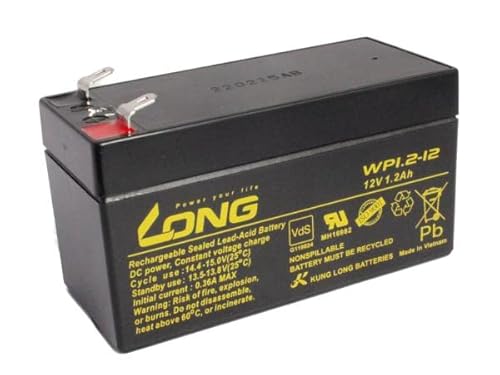 Akku Batterie Yuasa NP 1,2-12 12V 1,2Ah Blei Bleigel wie 1,3Ah kompatibel von Import