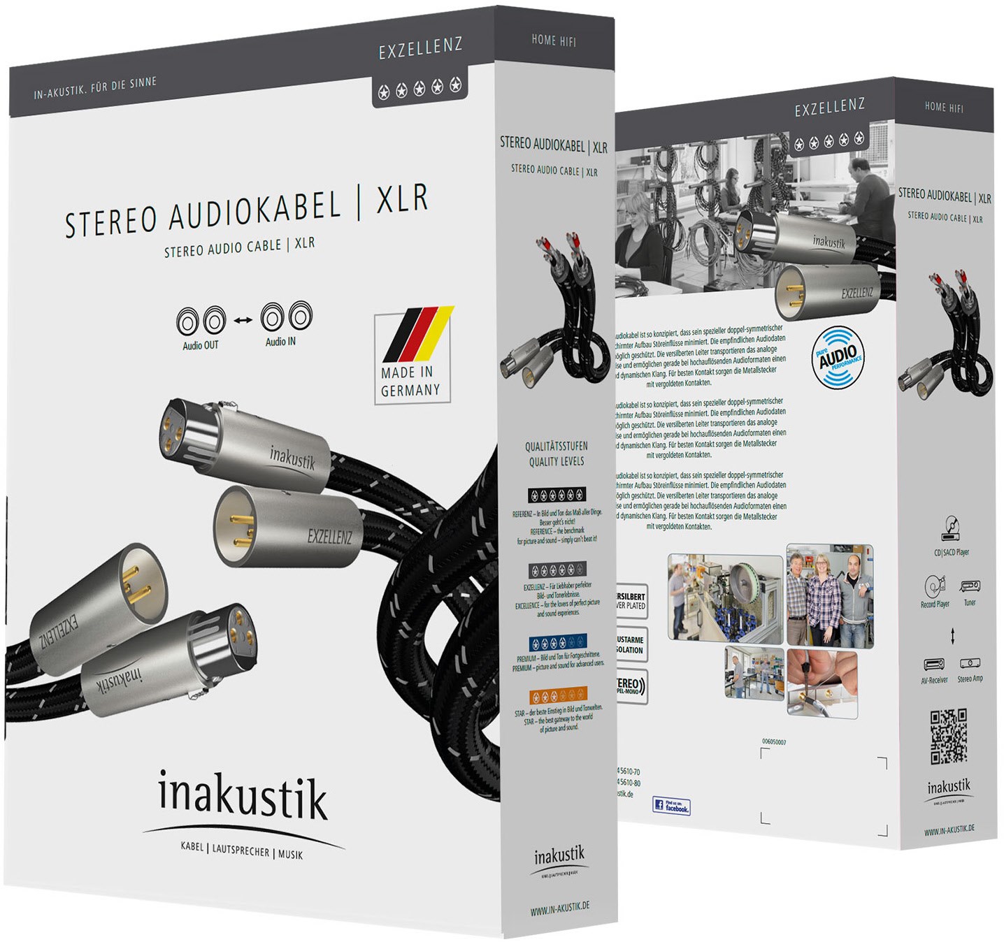 in-akustik Exz II Audio XLR stereo 0,75m von In-Akustik