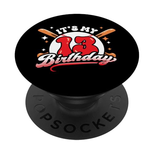 Baseball 13. Geburtstag Junge 13 Jahre alt Awesome Funny PopSockets Klebender PopGrip Baseball 13. Geburtstag Junge 13 Jahre alt Awesome Funny PopSockets Klebender PopGrip von InGENIUS Baseball Geburtstagsshirts & Geschenke