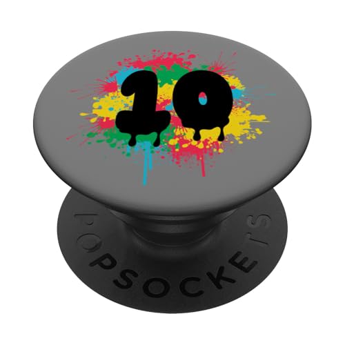 10. Geburtstag Bunte Farbspritzer 10 Zehn Jahre alt Geschenk PopSockets Klebender PopGrip 10. Geburtstag Bunte Farbspritzer 10 Zehn Jahre alt Geschenk PopSockets Klebender PopGrip von InGENIUS Bunte Geburtstagsshirts & Geschenke
