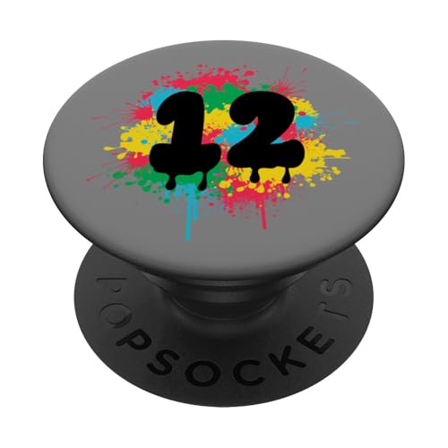 12. Geburtstag Bunte Farbspritzer 12 Zwölf Jahre alt PopSockets Klebender PopGrip 12. Geburtstag Bunte Farbspritzer 12 Zwölf Jahre alt PopSockets Klebender PopGrip von InGENIUS Bunte Geburtstagsshirts & Geschenke