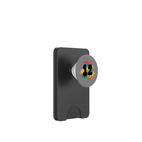 12. Geburtstag Bunte Farbspritzer 12 Zwölf Jahre alt PopSockets PopWallet für MagSafe von InGENIUS Bunte Geburtstagsshirts & Geschenke
