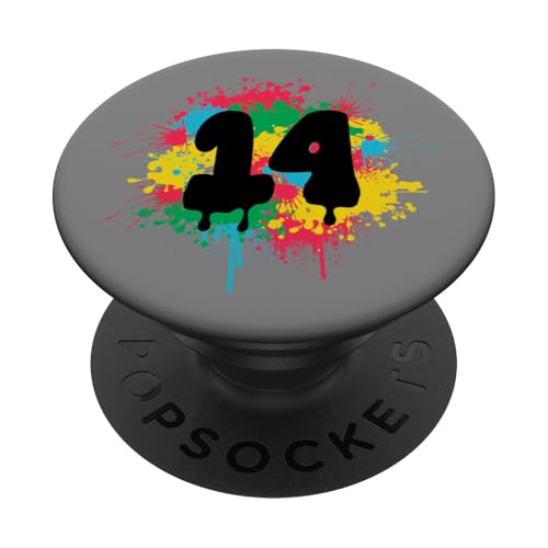 14. Geburtstag Bunte Farbspritzer 14 Vierzehn Jahre alt PopSockets Klebender PopGrip 14. Geburtstag Bunte Farbspritzer 14 Vierzehn Jahre alt PopSockets Klebender PopGrip von InGENIUS Bunte Geburtstagsshirts & Geschenke