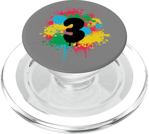 3. Geburtstag bunte Farbe spritzt 3 drei Jahre alt Geschenk PopSockets PopGrip für MagSafe 3. Geburtstag bunte Farbe spritzt 3 drei Jahre alt Geschenk PopSockets PopGrip für MagSafe von InGENIUS Bunte Geburtstagsshirts & Geschenke