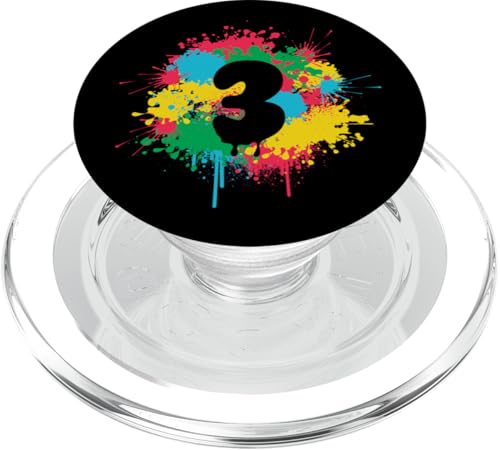 3. Geburtstag bunte Farbe spritzt 3 drei Jahre alt Geschenk PopSockets PopGrip für MagSafe 3. Geburtstag bunte Farbe spritzt 3 drei Jahre alt Geschenk PopSockets PopGrip für MagSafe von InGENIUS Bunte Geburtstagsshirts & Geschenke