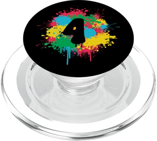 4. Geburtstag bunte Farbe spritzt 4 Vier Jahre alt Geschenk PopSockets PopGrip für MagSafe 4. Geburtstag bunte Farbe spritzt 4 Vier Jahre alt Geschenk PopSockets PopGrip für MagSafe von InGENIUS Bunte Geburtstagsshirts & Geschenke
