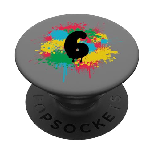 6. Geburtstag bunte Farbe spritzt 6 Sechs Jahre alt Geschenk PopSockets Klebender PopGrip 6. Geburtstag bunte Farbe spritzt 6 Sechs Jahre alt Geschenk PopSockets Klebender PopGrip von InGENIUS Bunte Geburtstagsshirts & Geschenke