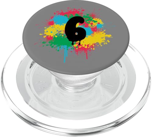 6. Geburtstag bunte Farbe spritzt 6 Sechs Jahre alt Geschenk PopSockets PopGrip für MagSafe 6. Geburtstag bunte Farbe spritzt 6 Sechs Jahre alt Geschenk PopSockets PopGrip für MagSafe von InGENIUS Bunte Geburtstagsshirts & Geschenke
