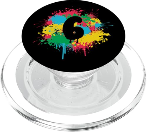 6. Geburtstag bunte Farbe spritzt 6 Sechs Jahre alt Geschenk PopSockets PopGrip für MagSafe 6. Geburtstag bunte Farbe spritzt 6 Sechs Jahre alt Geschenk PopSockets PopGrip für MagSafe von InGENIUS Bunte Geburtstagsshirts & Geschenke