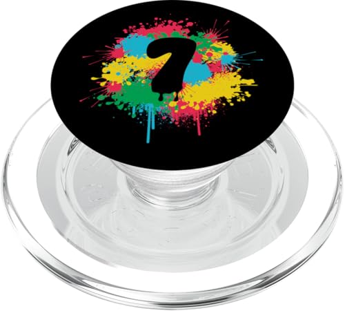 7th Birthday Bunte Farbspritzer 7 Sieben Jahre alt Geschenk PopSockets PopGrip für MagSafe 7th Birthday Bunte Farbspritzer 7 Sieben Jahre alt Geschenk PopSockets PopGrip für MagSafe von InGENIUS Bunte Geburtstagsshirts & Geschenke
