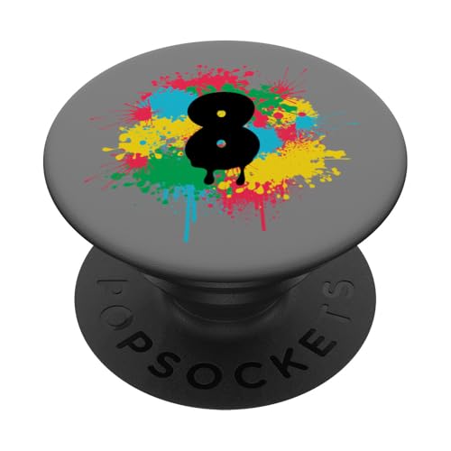 8. Geburtstag bunte Farbe spritzt 8 Acht Jahre alt Geschenk PopSockets Klebender PopGrip 8. Geburtstag bunte Farbe spritzt 8 Acht Jahre alt Geschenk PopSockets Klebender PopGrip von InGENIUS Bunte Geburtstagsshirts & Geschenke