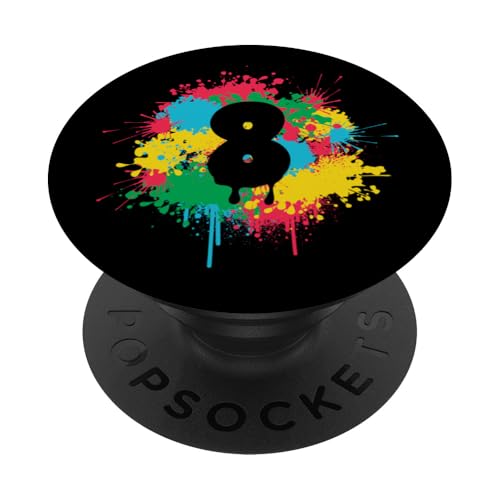 8. Geburtstag bunte Farbe spritzt 8 Acht Jahre alt Geschenk PopSockets Klebender PopGrip 8. Geburtstag bunte Farbe spritzt 8 Acht Jahre alt Geschenk PopSockets Klebender PopGrip von InGENIUS Bunte Geburtstagsshirts & Geschenke