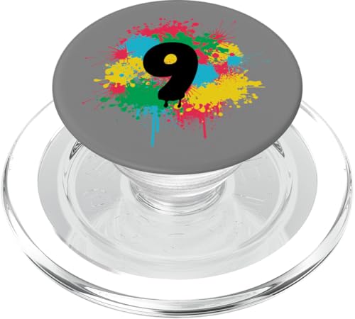 9. Geburtstag Bunte Farbspritzer 9 Neun Jahre alt Geschenk PopSockets PopGrip für MagSafe 9. Geburtstag Bunte Farbspritzer 9 Neun Jahre alt Geschenk PopSockets PopGrip für MagSafe von InGENIUS Bunte Geburtstagsshirts & Geschenke