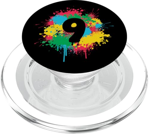 9. Geburtstag Bunte Farbspritzer 9 Neun Jahre alt Geschenk PopSockets PopGrip für MagSafe 9. Geburtstag Bunte Farbspritzer 9 Neun Jahre alt Geschenk PopSockets PopGrip für MagSafe von InGENIUS Bunte Geburtstagsshirts & Geschenke