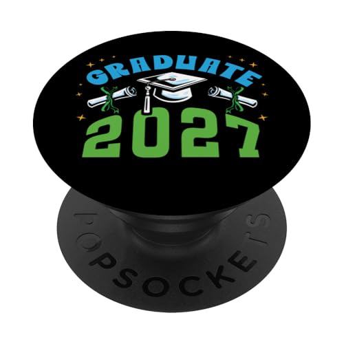 Abschluss Absolvent Klasse 2027 Funny Senior College Grad PopSockets Klebender PopGrip von InGENIUS Funny Graduation Shirts & Geschenke