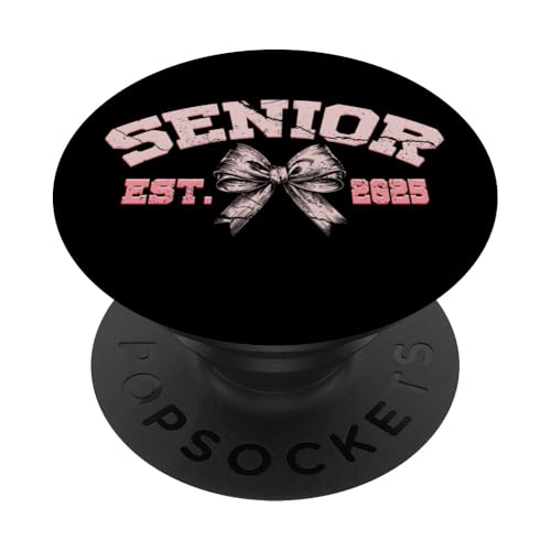 Coquette Senior EST 2025 Rosa Schleife Zurück zu Schule PopSockets Klebender PopGrip Coquette Senior EST 2025 Rosa Schleife Zurück zu Schule PopSockets Klebender PopGrip von InGENIUS Funny Graduation Shirts & Geschenke