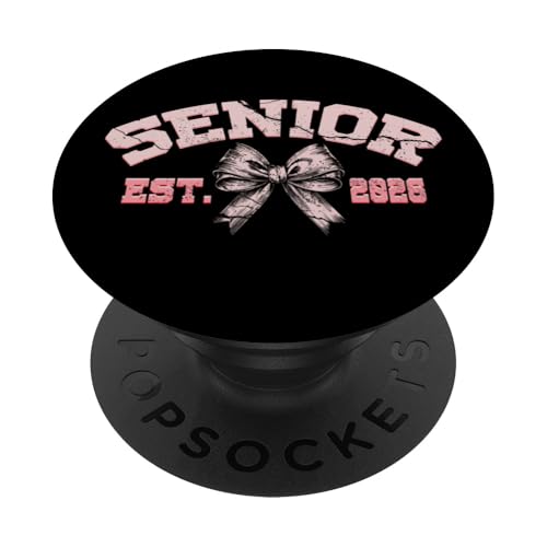 Coquette Senior EST 2026 Rosa Schleife Zurück zur Schule PopSockets Klebender PopGrip Coquette Senior EST 2026 Rosa Schleife Zurück zur Schule PopSockets Klebender PopGrip von InGENIUS Funny Graduation Shirts & Geschenke