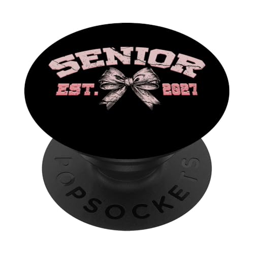 Coquette Senior EST 2027 Rosa Schleife Zurück zur Schule PopSockets Klebender PopGrip Coquette Senior EST 2027 Rosa Schleife Zurück zur Schule PopSockets Klebender PopGrip von InGENIUS Funny Graduation Shirts & Geschenke