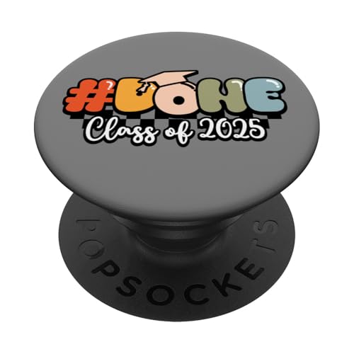 Graduierung Senior Done Klasse 2025 Graduierter Student PopSockets Klebender PopGrip Graduierung Senior Done Klasse 2025 Graduierter Student PopSockets Klebender PopGrip von InGENIUS Funny Graduation Shirts & Geschenke