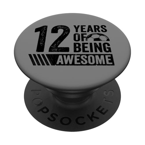 Fußball 12. Geburtstag Junge 12 Jahre alt Awesome Funny Kids PopSockets Klebender PopGrip Fußball 12. Geburtstag Junge 12 Jahre alt Awesome Funny Kids PopSockets Klebender PopGrip von InGENIUS Fußball Geburtstagsshirts & Geschenke