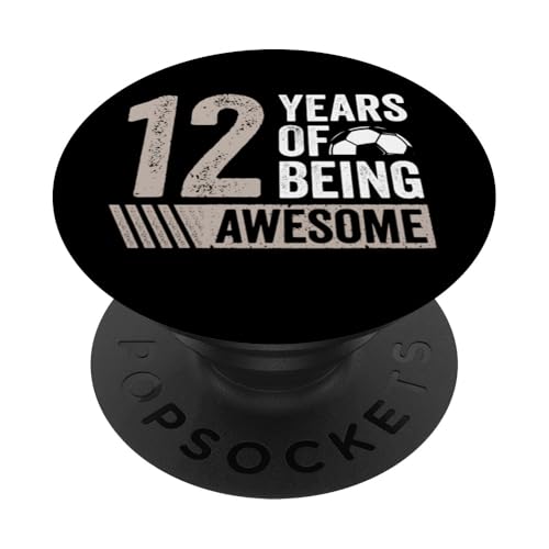 Fußball 12. Geburtstag Junge 12 Jahre alt Awesome Funny Kids PopSockets Klebender PopGrip Fußball 12. Geburtstag Junge 12 Jahre alt Awesome Funny Kids PopSockets Klebender PopGrip von InGENIUS Fußball Geburtstagsshirts & Geschenke