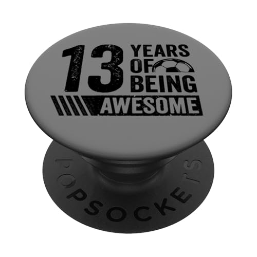 Fußball 13. Geburtstag Junge 13 Jahre alt Awesome Funny Kids PopSockets Klebender PopGrip Fußball 13. Geburtstag Junge 13 Jahre alt Awesome Funny Kids PopSockets Klebender PopGrip von InGENIUS Fußball Geburtstagsshirts & Geschenke