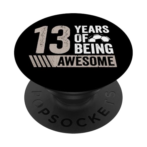 Fußball 13. Geburtstag Junge 13 Jahre alt Awesome Funny Kids PopSockets Klebender PopGrip Fußball 13. Geburtstag Junge 13 Jahre alt Awesome Funny Kids PopSockets Klebender PopGrip von InGENIUS Fußball Geburtstagsshirts & Geschenke
