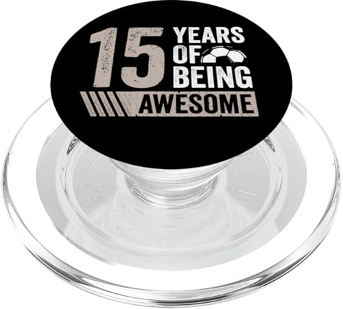 Fußball 15. Geburtstag Junge 15 Jahre alt Awesome Funny Kids PopSockets PopGrip für MagSafe Fußball 15. Geburtstag Junge 15 Jahre alt Awesome Funny Kids PopSockets PopGrip für MagSafe von InGENIUS Fußball Geburtstagsshirts & Geschenke