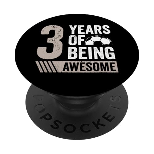 Fußball 3. Geburtstag Junge 3 Jahre alt Geschenk Awesome PopSockets Klebender PopGrip Fußball 3. Geburtstag Junge 3 Jahre alt Geschenk Awesome PopSockets Klebender PopGrip von InGENIUS Fußball Geburtstagsshirts & Geschenke