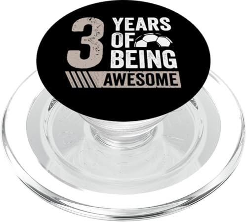 Fußball 3. Geburtstag Junge 3 Jahre alt Geschenk Awesome PopSockets PopGrip für MagSafe Fußball 3. Geburtstag Junge 3 Jahre alt Geschenk Awesome PopSockets PopGrip für MagSafe von InGENIUS Fußball Geburtstagsshirts & Geschenke