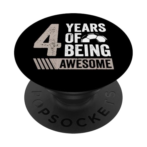 Fußball 4. Geburtstag Junge 4 Jahre alt Geschenk Awesome PopSockets Klebender PopGrip Fußball 4. Geburtstag Junge 4 Jahre alt Geschenk Awesome PopSockets Klebender PopGrip von InGENIUS Fußball Geburtstagsshirts & Geschenke