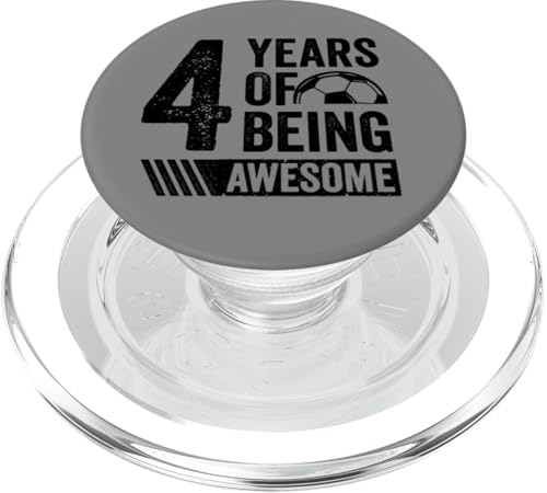 Fußball 4. Geburtstag Junge 4 Jahre alt Geschenk Awesome PopSockets PopGrip für MagSafe Fußball 4. Geburtstag Junge 4 Jahre alt Geschenk Awesome PopSockets PopGrip für MagSafe von InGENIUS Fußball Geburtstagsshirts & Geschenke