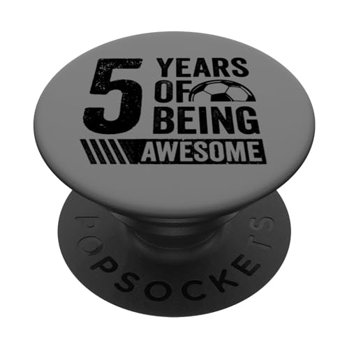 Fußball 5. Geburtstag Junge 5 Jahre alt Geschenk Awesome PopSockets Klebender PopGrip Fußball 5. Geburtstag Junge 5 Jahre alt Geschenk Awesome PopSockets Klebender PopGrip von InGENIUS Fußball Geburtstagsshirts & Geschenke