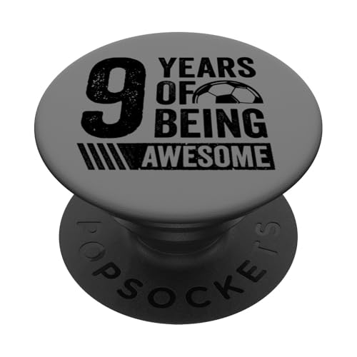 Fußball 9. Geburtstag Junge 9 Jahre alt Geschenk Awesome PopSockets Klebender PopGrip Fußball 9. Geburtstag Junge 9 Jahre alt Geschenk Awesome PopSockets Klebender PopGrip von InGENIUS Fußball Geburtstagsshirts & Geschenke