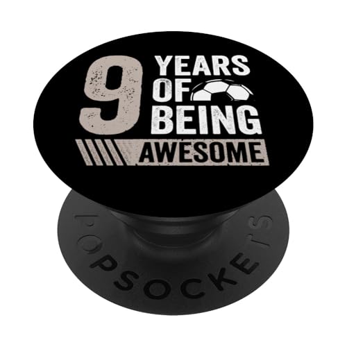 Fußball 9. Geburtstag Junge 9 Jahre alt Geschenk Awesome PopSockets Klebender PopGrip Fußball 9. Geburtstag Junge 9 Jahre alt Geschenk Awesome PopSockets Klebender PopGrip von InGENIUS Fußball Geburtstagsshirts & Geschenke
