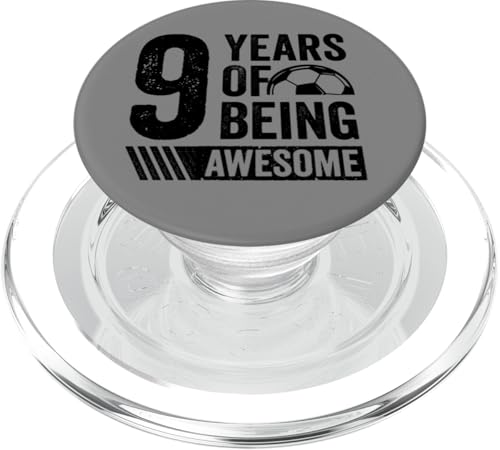 Fußball 9. Geburtstag Junge 9 Jahre alt Geschenk Awesome PopSockets PopGrip für MagSafe Fußball 9. Geburtstag Junge 9 Jahre alt Geschenk Awesome PopSockets PopGrip für MagSafe von InGENIUS Fußball Geburtstagsshirts & Geschenke