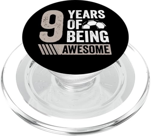 Fußball 9. Geburtstag Junge 9 Jahre alt Geschenk Awesome PopSockets PopGrip für MagSafe Fußball 9. Geburtstag Junge 9 Jahre alt Geschenk Awesome PopSockets PopGrip für MagSafe von InGENIUS Fußball Geburtstagsshirts & Geschenke